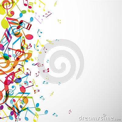 Abstract vector illustration background with colorful tunes Vector Illustration