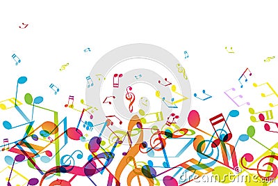 Abstract vector illustration background with colorful tunes Vector Illustration