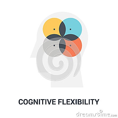 Cognitive flexibility icon concept Vector Illustration