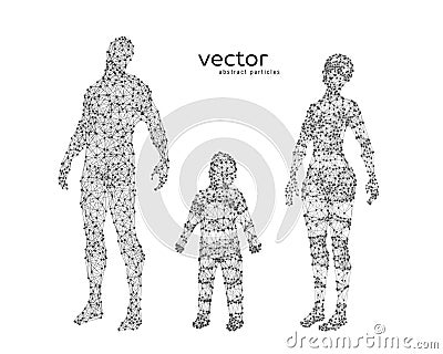 Abstract vector illustration of family. Vector Illustration