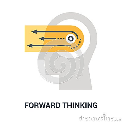 Forward thinking icon concept Vector Illustration