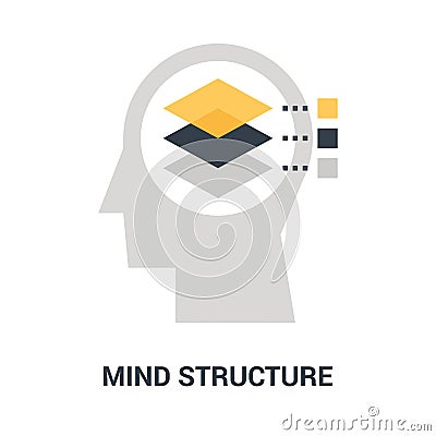Mind structure icon concept Vector Illustration