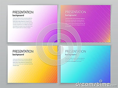 Abstract vector illustration for presentation slides. Minimalistic design business templates. Abstract multi colored Vector Illustration