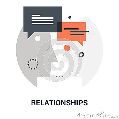 Relationships icon concept Vector Illustration