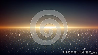 Abstract vector infinity background. Glowing stars with illusion of depth and perspective. Vector Illustration