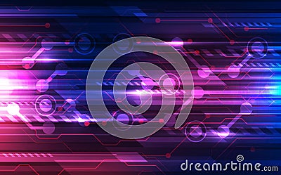 Abstract vector innovation digital high speed technology concept. graphic background illustration Vector Illustration