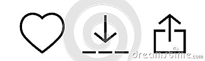 Abstract vector like comment icon. Vector Vector Illustration