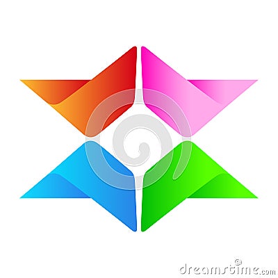 Abstract vector logo business Logo for company, success on Corporate Invest colorful Business Logo icon design. Vector Illustration