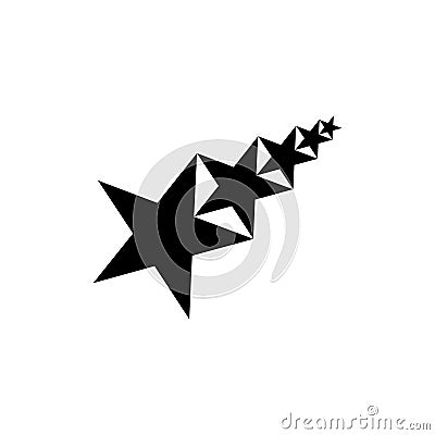 Abstract vector logo design of five star for industries, people etc.. vector illustration Vector Illustration