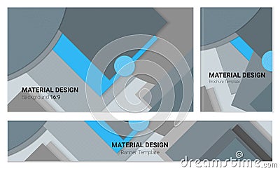 Abstract vector material design backgound templates Vector Illustration