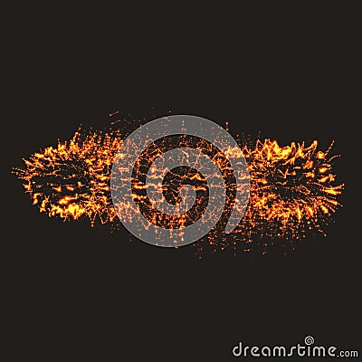 Abstract vector mesh background. Bio luminescence of colony. Shining particles connected with polygons. Vector Illustration