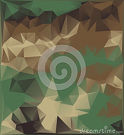 Abstract Vector Military Camouflage Background Made of Geometric Triangles Shapes.Polygonal style. Vector Illustration