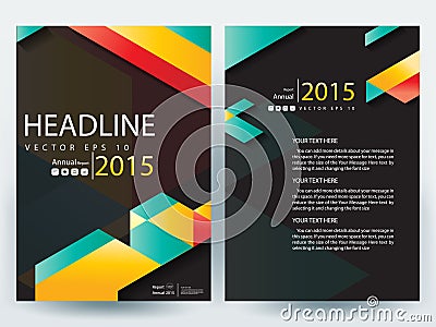 Abstract vector modern flyers brochure design templates Vector Illustration