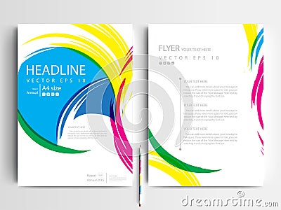 Abstract vector modern flyers brochure design templates Vector Illustration