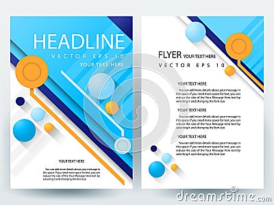 Abstract vector modern flyers brochure design templates Vector Illustration