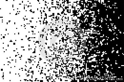 Abstract vector mosaic with failing pixels. Texture background wiht halftone gradient Vector Illustration