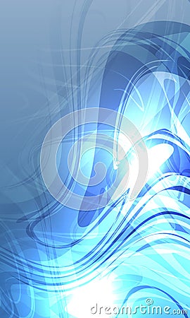 blue shaded wavy background with bubble. Vector Illustration