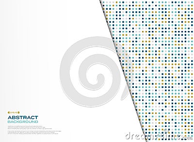 Abstract vector new tech square pattern design with white background. illustration vector eps10 Vector Illustration