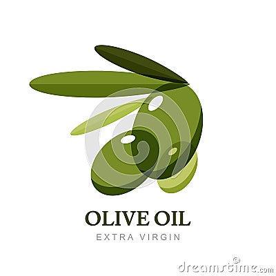 Abstract vector olive logo design template. Vector Illustration