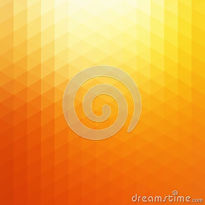 Abstract Vector Orange Sunlight Triangle Background. Sunny Yellow Geometric Glowing Backdrop Illustration Vector Illustration