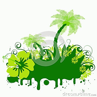 Abstract vector palmtree Vector Illustration