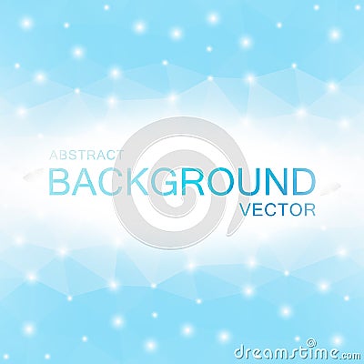 Abstract Vector Polygon Blue Background Cartoon Illustration