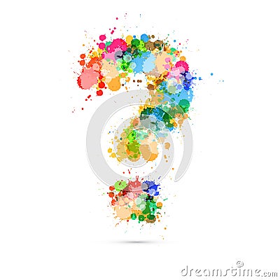 Abstract Vector Question Mark Colorful Symbol Vector Illustration