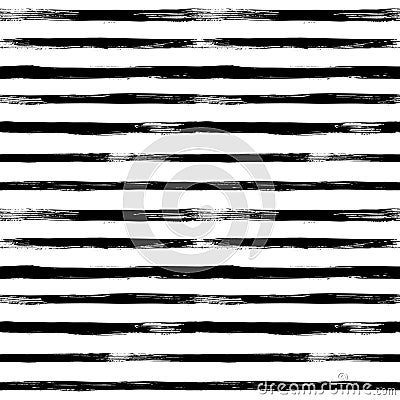 Abstract vector seamless pattern with black and white stripes. V Vector Illustration