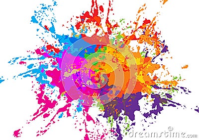 abstract vector splatter colorful background design. illustration vector design Vector Illustration