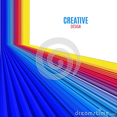 Abstract vector straight lines background. Colorful modern design background Vector Illustration