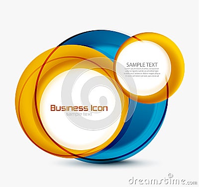 Abstract vector swirl circles background Vector Illustration