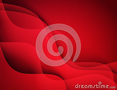 Abstract vector template design with colorful red waves backgrounds Vector Illustration