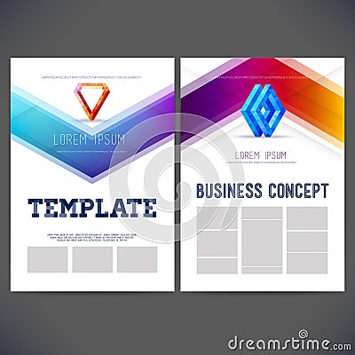 Abstract vector template design corporate style Vector Illustration