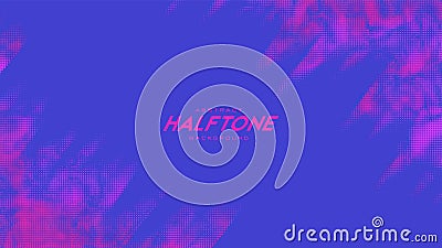 Abstract vector torn monochrome halftone background. Scrathed dotted texture element. Diagonal composition Vector Illustration