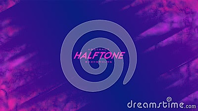 Abstract vector torn monochrome halftone background. Scrathed dotted texture element. Diagonal composition Vector Illustration