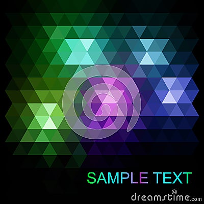 Abstract vector trendy dark purple triangular pattern. Modern polygonal background. Vector Illustration