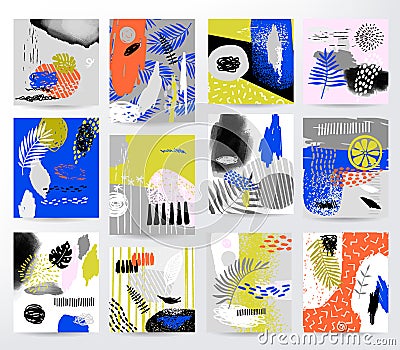 Abstract vector tropical set Vector Illustration