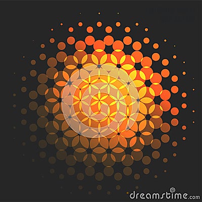 Abstract vector yellow design rounds Vector Illustration