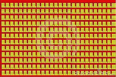 Abstract Vector Yellow And Red Bricks Background Stock Photo