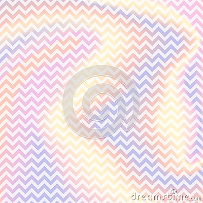 Abstract vector zigzag pattern on holographic gradient background. Vector Illustration