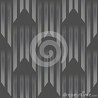 Abstract Vertical Stripe Ornament. Endless Triangle Wallpaper Vector Illustration