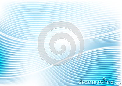 Abstract vibrant blue waves and lines pattern Vector Illustration