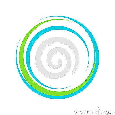 Abstract Vibrant Lens Circle Symbol Logo Design Vector Illustration