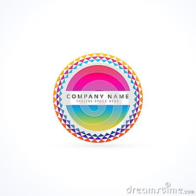 abstract vibrant logo design concept Vector Illustration