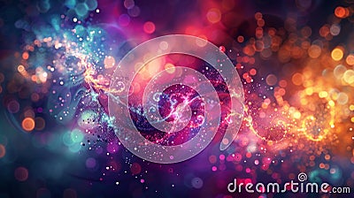 Abstract Vibrant Numerology Concept Art soul urge numbers Stock Photo