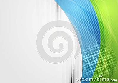 Abstract vibrant tech waves background Vector Illustration