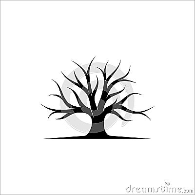 Abstract tree logo design, root vector illustration Vector Illustration