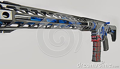 Abstract view of a Custom AR15 rifle HDR Stock Photo