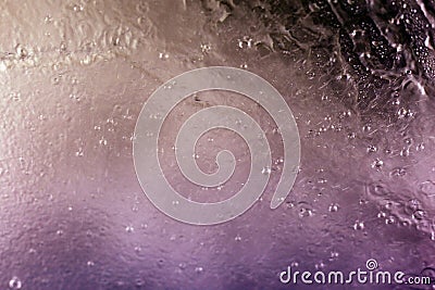 Abstract View from Inside a Car Being Washed - Water, Soap, etc. on the Windshield Stock Photo