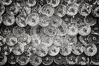 Abstract view of tools in the oyster port of La Teste, Bassin d`Arcachon, France Stock Photo